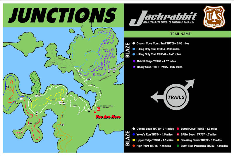 Jackrabbit Trail Map - Hayesville, NC