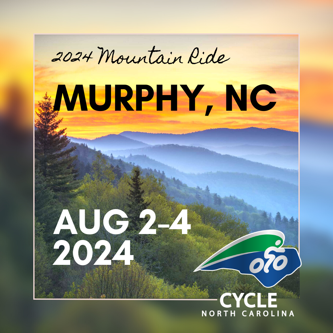 Cycle North Carolina announces Murphy, NC, as host city for 2024 Mountains Ride